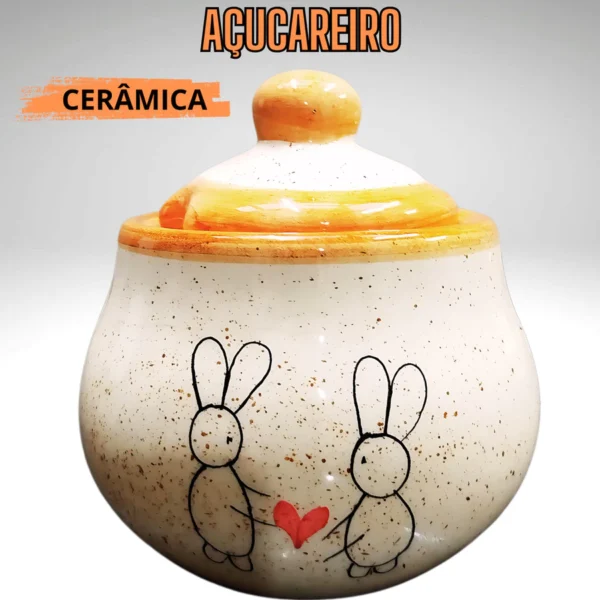 Açucareiro de Páscoa feito de Cerâmica - Cerâmica Boldrin - Imagem 2