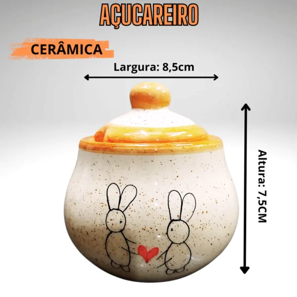 Açucareiro de Páscoa feito de Ceramica - Ceramica Boldrin