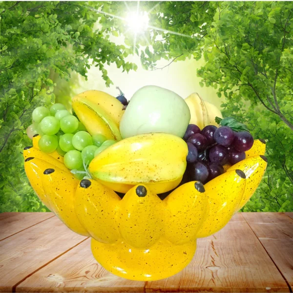 Fruteira de Banana Amarela - Cerâmica Boldrin