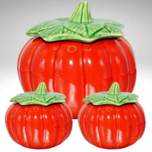 Kit de Potes Morango ou Abóbora em Cerâmica feito a mão