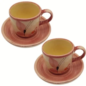 Kit com 4 peças e 2 Xícaras da Natureza feito em Cerâmica Artesanal