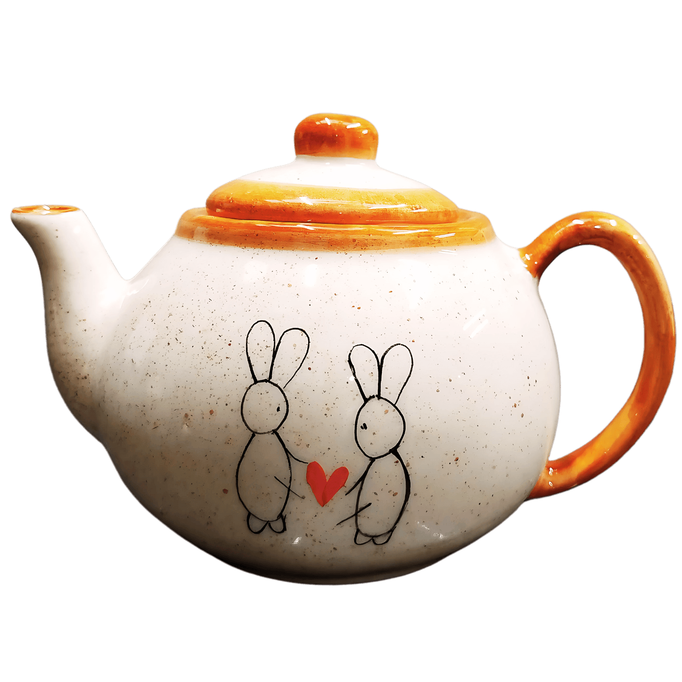 Bule de 600ml para Café ou chá Decorado Coelho da Páscoa