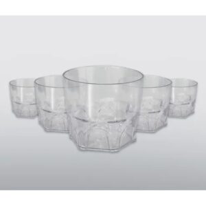 Kit 30 Copo Whisky Acrílico Cristal Bares Lanchonetes 250ml