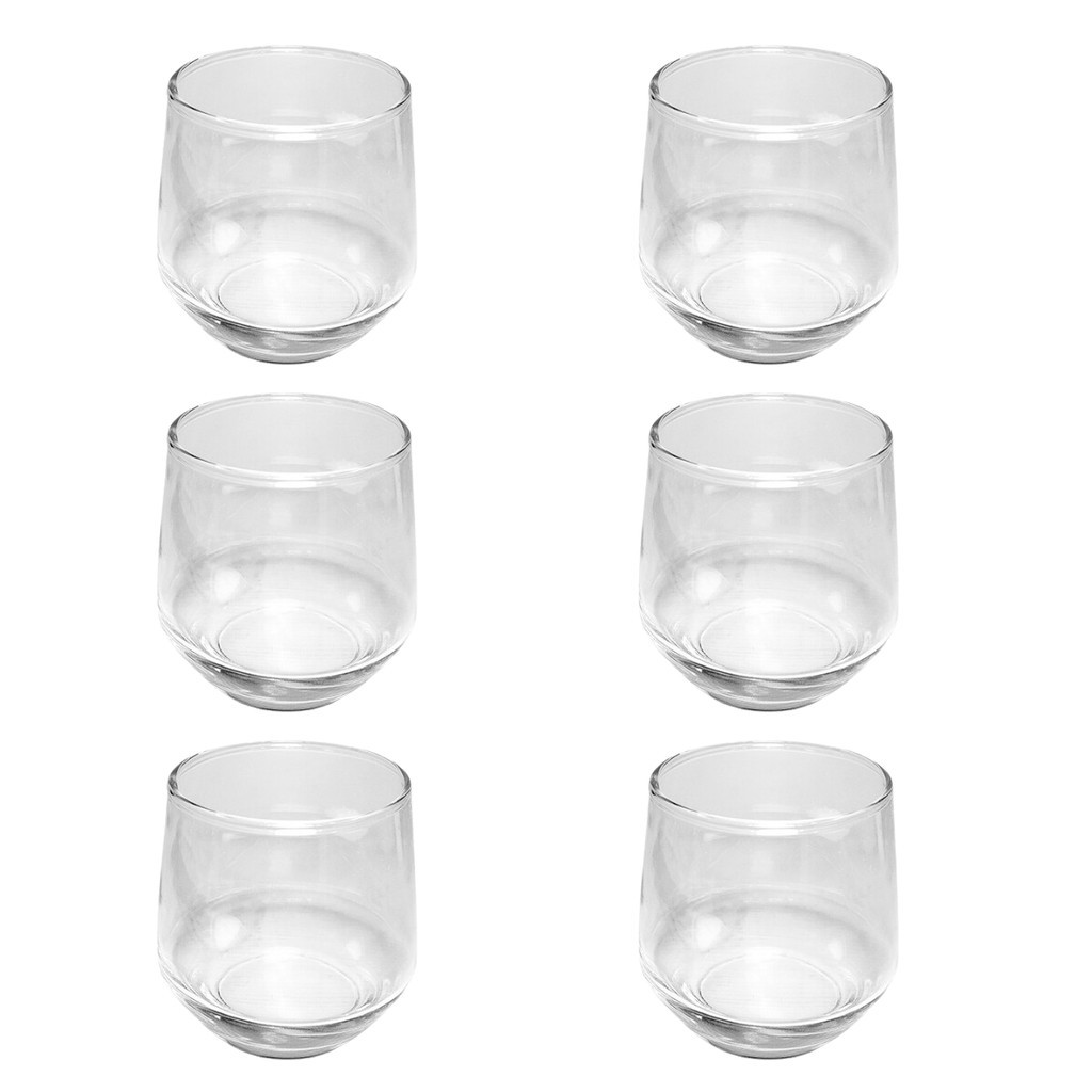Kit 3 Copos de Vidro de 300ml Transparente ideal para Drink Coquetel Suco Água Refrigerante