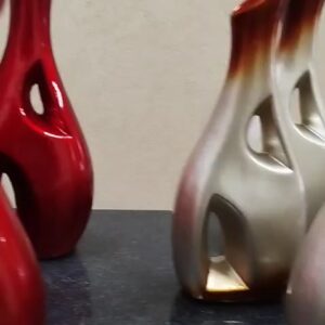 Conjunto 3 Vasos em Cerâmica Grande Turka Turca Tamanhos P M e G