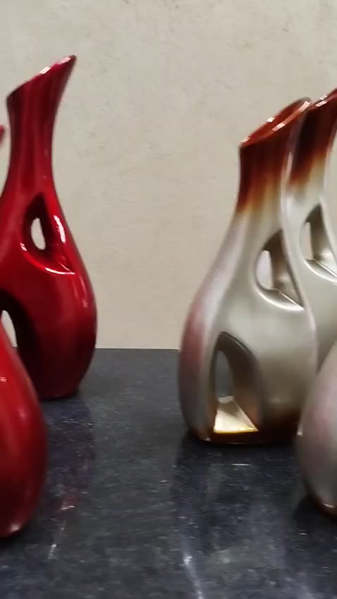 Conjunto 3 Vasos em Cerâmica Grande Turka Turca Tamanhos P M e G