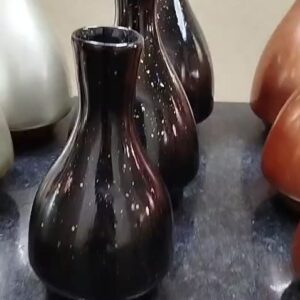 Conjunto com 3 Vasos Garrafas Decorativas em Cerâmica Tamanhos P M e G