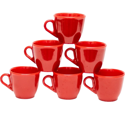 Kit com 12 Xícaras para café de 60ml pequenas de Cafezinho diversas cores Acrílico Plástico