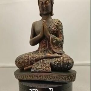 Estátua Buda Tibetano Hindu Sidarta 23cm Cobre Decoração