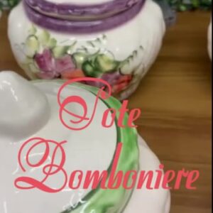 Bomboniere Pote De Cerâmica Porta Mantimento