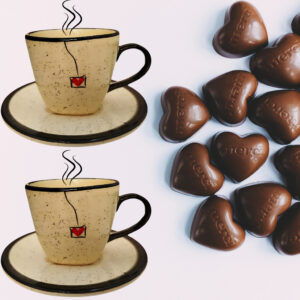 Lindas Xícaras de Café Cafezinho de 200ml com Pires Cerâmica Louça