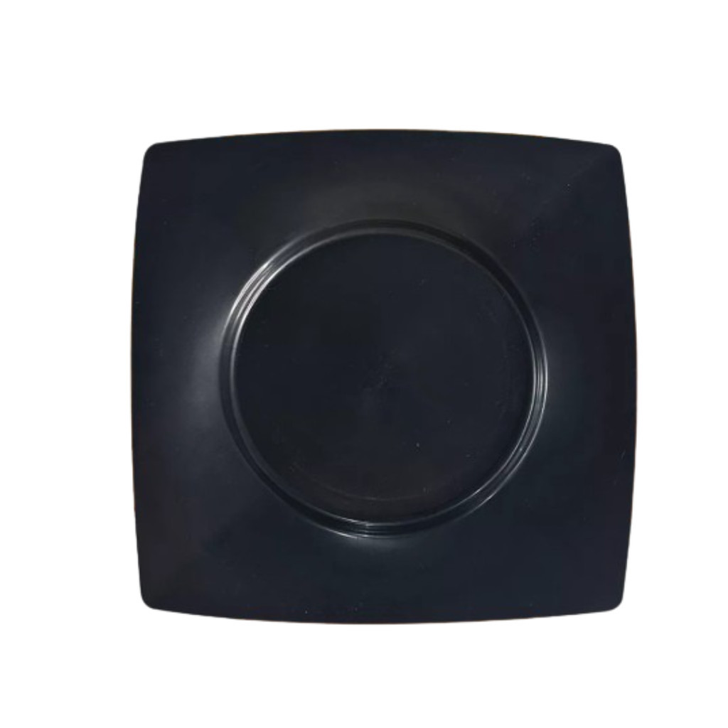 Kit 50 Pratos Quadrado Jantar 22 Cm Plástico Design Ergonômico