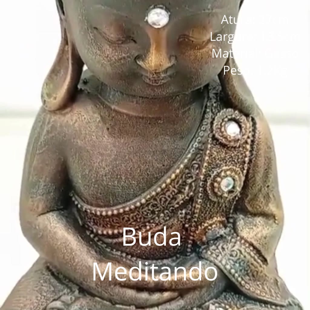 Estatueta Buda Hindu Tailandês Tibetano Meditando 27cm