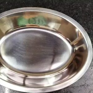 Kit 3 Travessa Oval  Inox C/ Pegador Travessa Para Servir Perfeito para quem busca praticidade