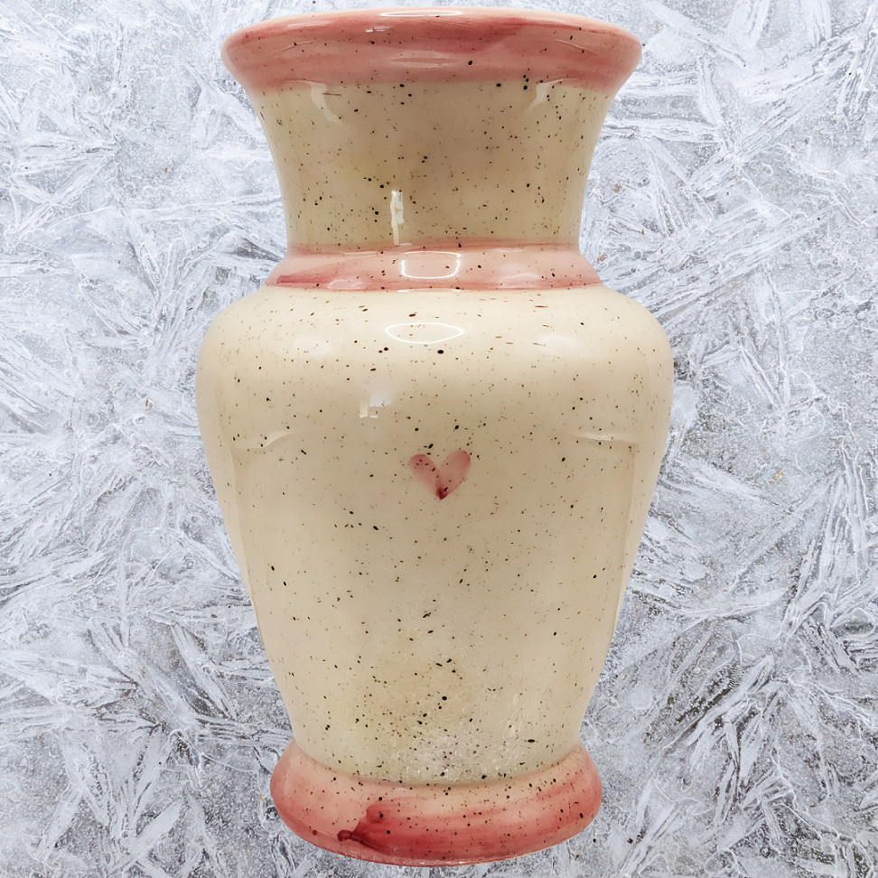 Arte e Sofisticação Vaso em Cerâmica Pintado à Mão