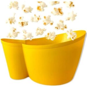 Kit com 10 ou 20 Baldes de pipoca plástico com suporte para Copos Twister