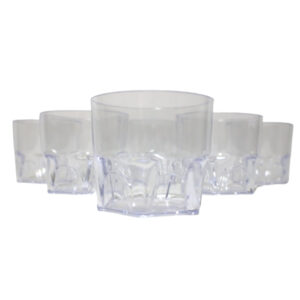 Kit com 100 copos de Whisky Acrilico para Festas Bebida Boteco 250ml