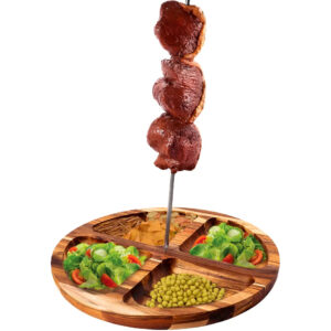 Linda Petisqueira Tábua em Bambu para Servir Petiscos com 25cm Redonda para Frios - Fratelli