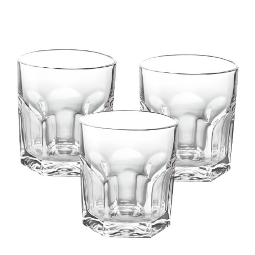 3 Copos de Whisky de Vidro de 300ml Class Home ideal para Água Cerveja Refri Suco Festa drinks