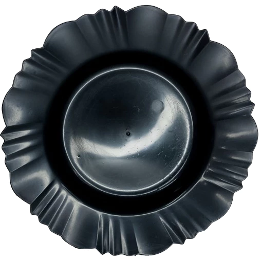 Jogo de 20 Pratos Redondos com borda de plastico fundo