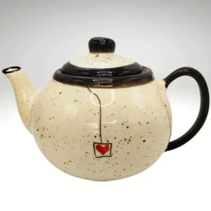 Bule tampa em Cerâmica Pintado a Mão 600ml Diversas cores Decoração - Chamuscado