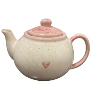 Bule tampa em Cerâmica Pintado a Mão 600ml Diversas cores Decoração - Rosa