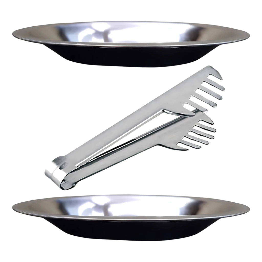 Kit 3 Travessa Oval Inox e Pegador Travessa Para Servir Perfeito para quem busca praticidade