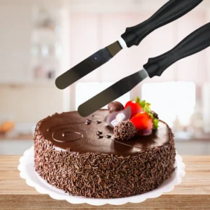 Kit Com 2 Espátulas Em Aço Inox Para Confeitaria Decorar Espátula de confeiteiro