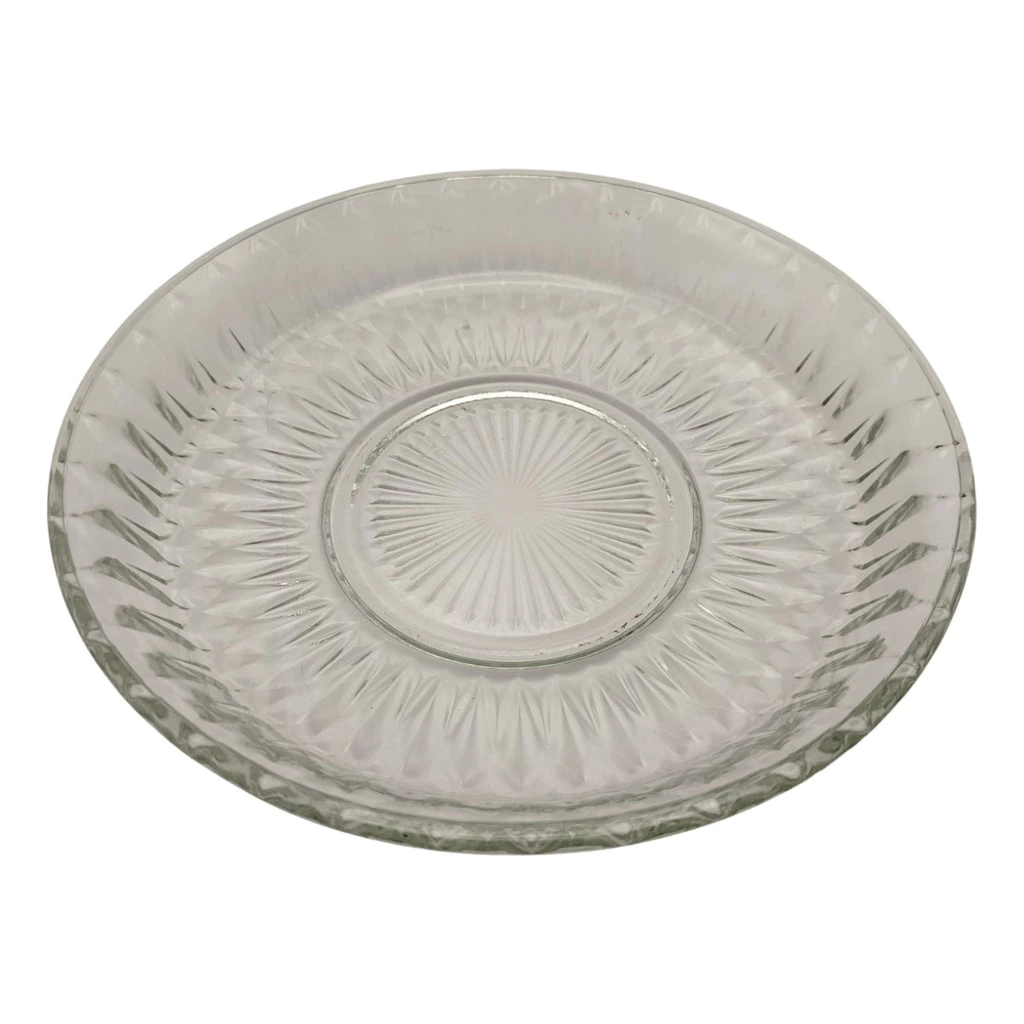 Prato Para Bolo Sobremesa Doces Vidro Decorado Com Borda