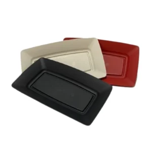 Kit 10 Bandeja 29cm Plástico Prato Retangular para Pastel ideal para festas eventos