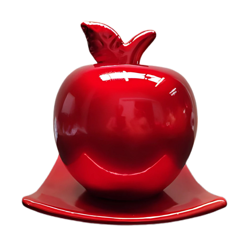 Fruta Cerâmica Maça Decorativa Cozinha Estilo Sofisticado